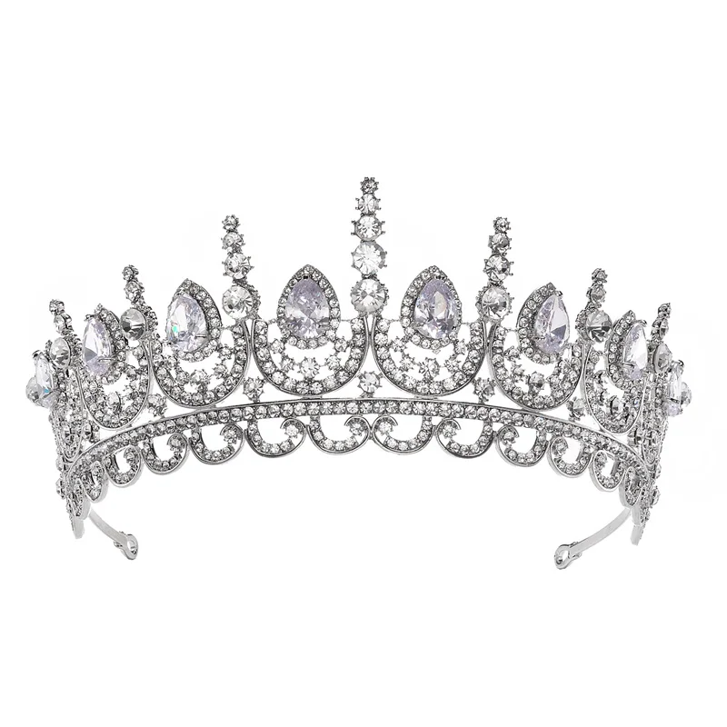 Роскошные тиары и короны NiuShuya с фианитами принцесса пышное Помолвочное головное
