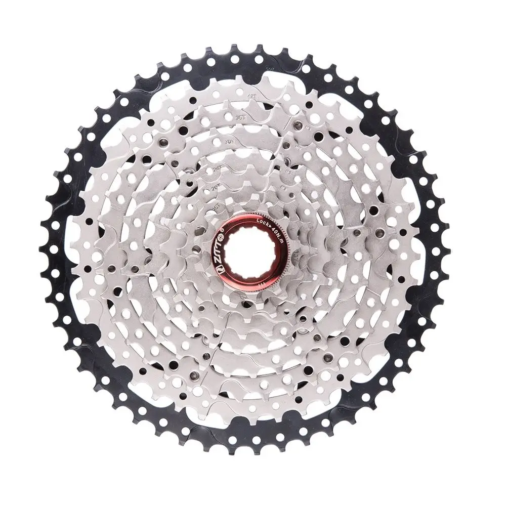 

Кассета для горного велосипеда ZTTO MTB с широким соотношением 9 скоростей, 11-50T, 9 скоростей, Звездочка для велосипеда 9 S, свободное колесо, совме...