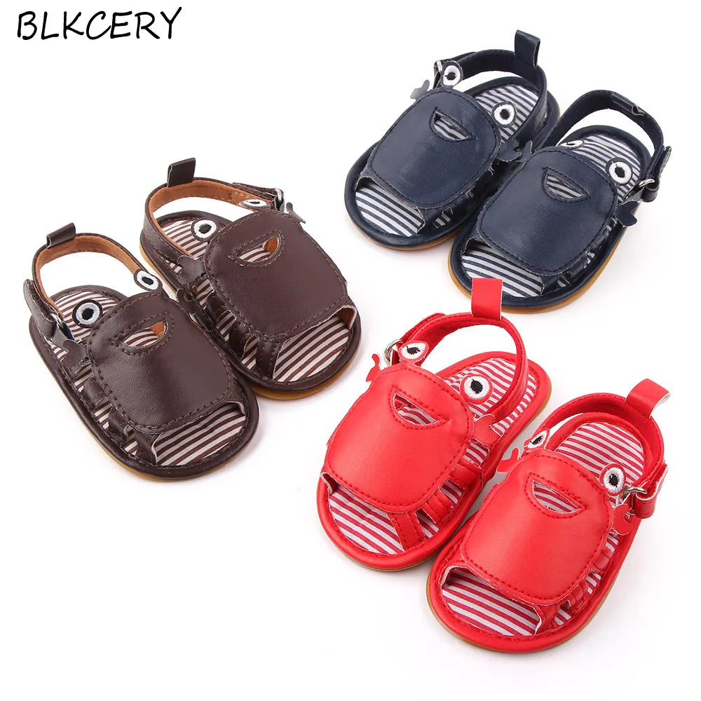 Fashion Infant Baby Boy Sandls Summer Shoes Toddler Leather Shoes for Girls Rubber Sole Cute Cartoon Animal Newborn Footwear