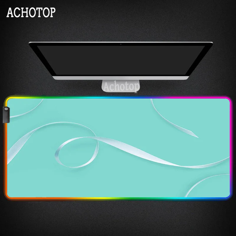 

Dazzle Colour RGB Mouse Pad PC Gamer Computer Large Mousepad LED Gaming Cartoon Pad to Mouse Keyboard with Backlit Desk Mice Mat