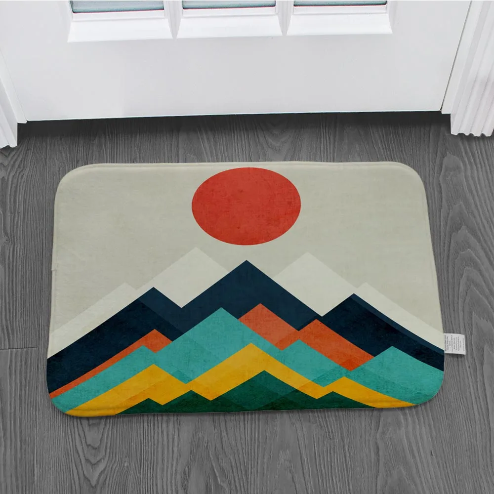 Мультяшный яркий напольный дверной коврик ковер ультратонкий нескользящий