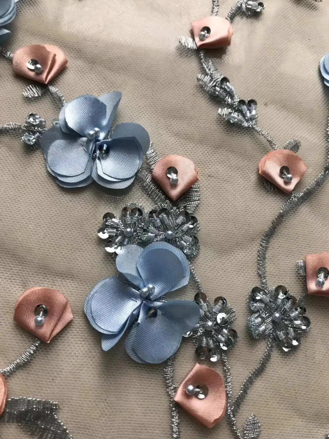 Новейший модный стиль вышитый тюль чистая кружевная ткань JOY-31302 африканская