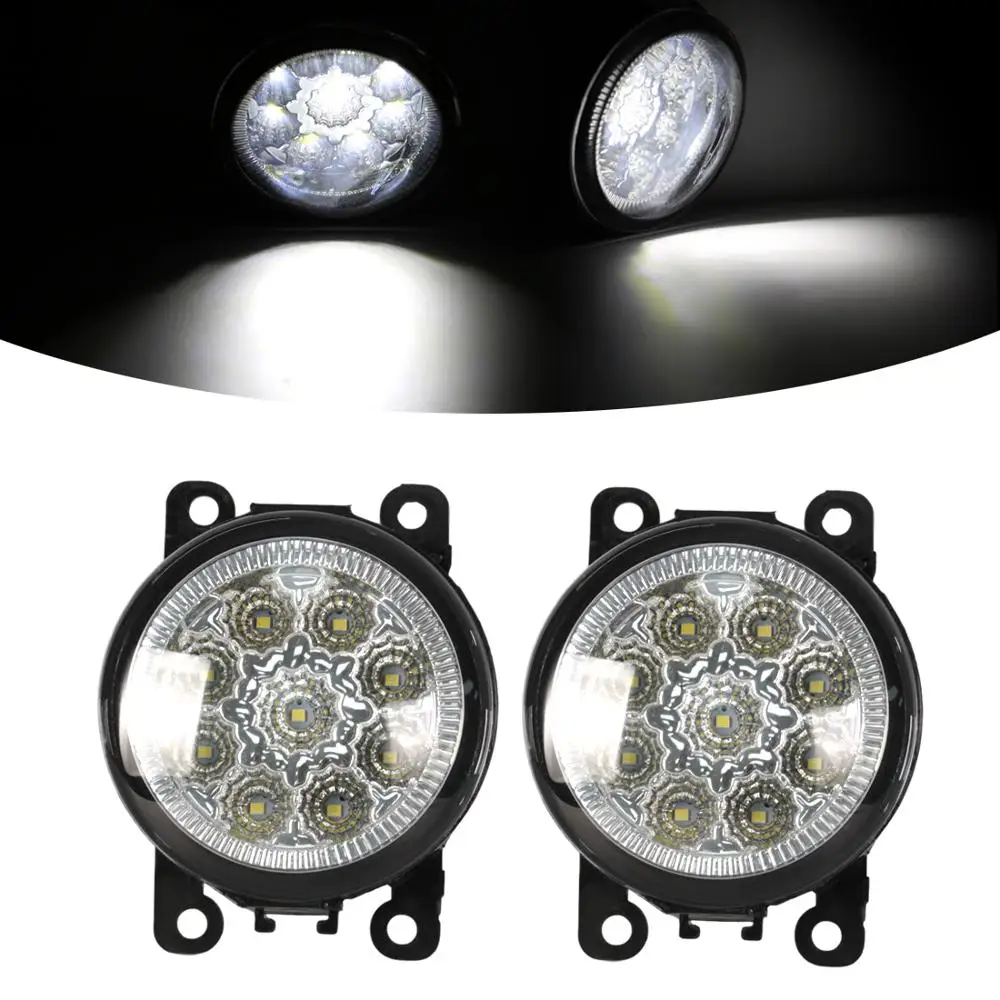 

M&C LED Car Fog Light For Ford Focus Grandis Swift Renault Peugeot Citroen L200 Mitsubishi Gold & White DRL Modified LED Lamp