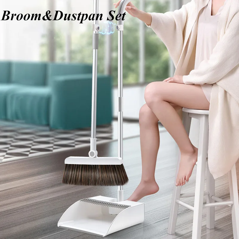 

NEW JOYBOS Windproof Broom Dustpan Set Hand Brooms Cleaning Magic Squeodo Broom Floor Cleaning Household Cleaning