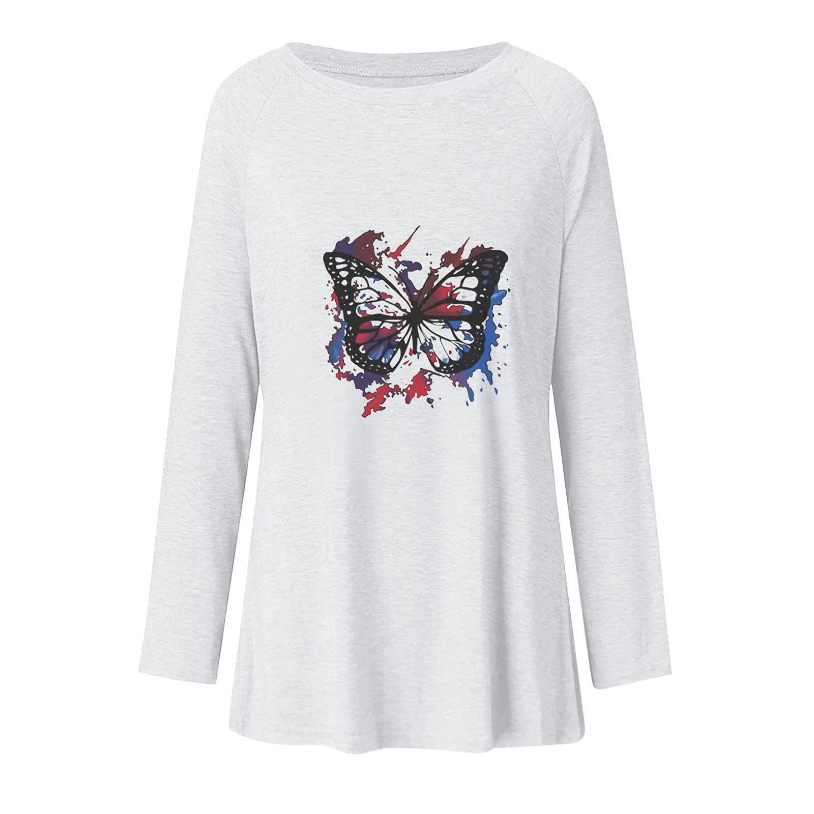 Women's Tunic Oversized Long Sleeve Giraffe Round Neck Printed T-shirt Summer Graphic Loose T-shirt Top 2021 New Осенняя Одежда