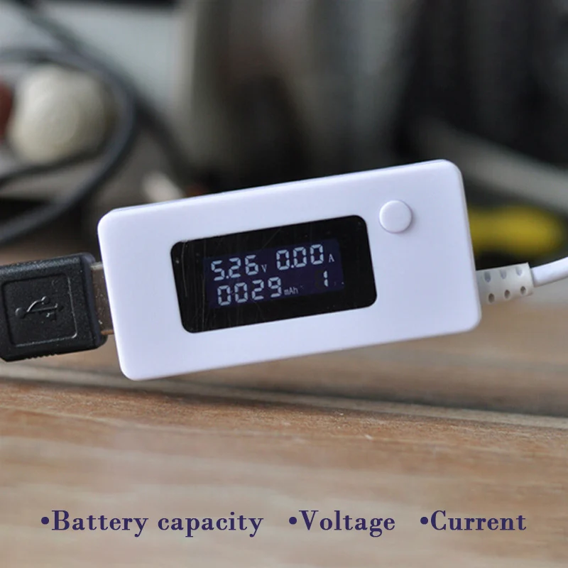 ЖК-дисплей USB Тестер Вольтметр Амперметр банк питания для мобильного телефона