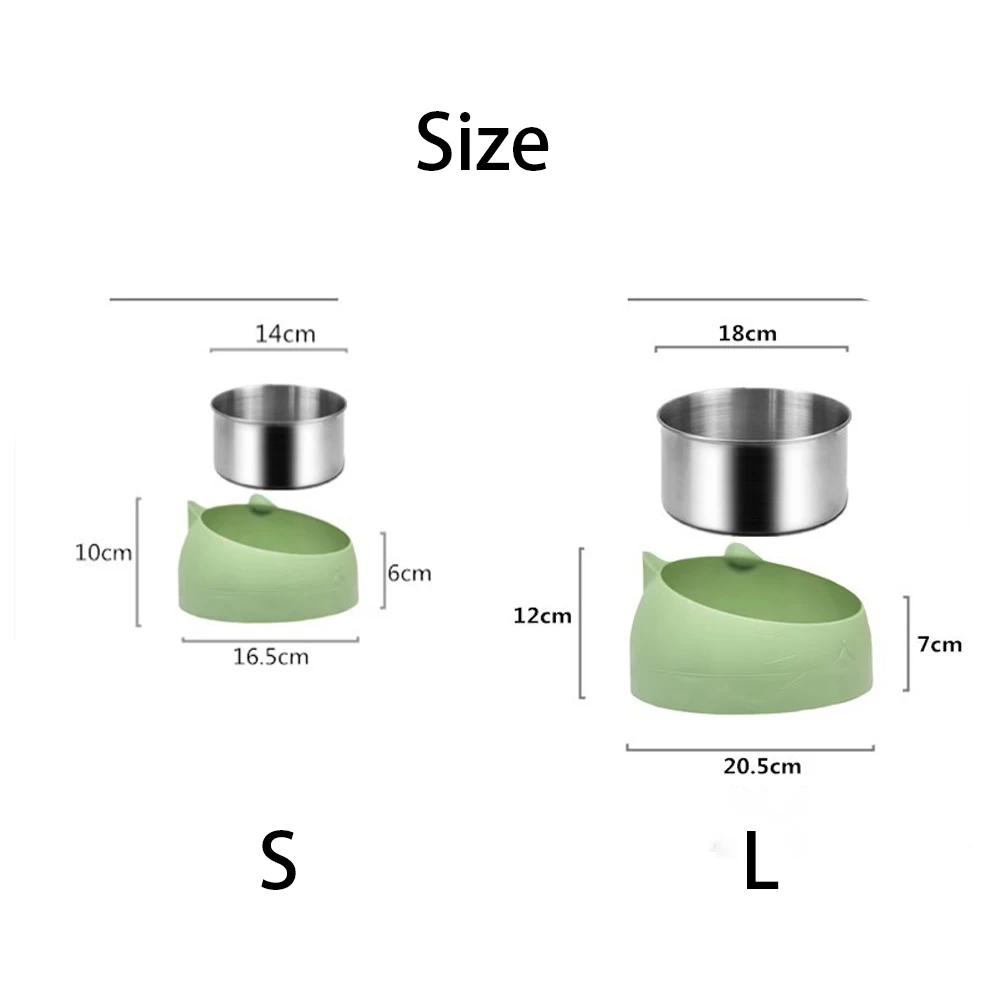 15 градусов наклона кошка чаша из нержавеющей стали для щенков кошки Еда пить воду