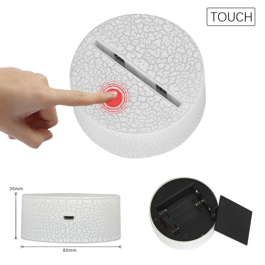 Светодиодный ночник с дистанционным управлением волк 16 цветов мультяшный