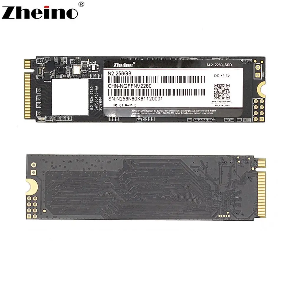 Zheino SSD M.2 PCIe N2 256 ГБ NVMe 2280 мм для ноутбука Внутренний твердотельный жесткий