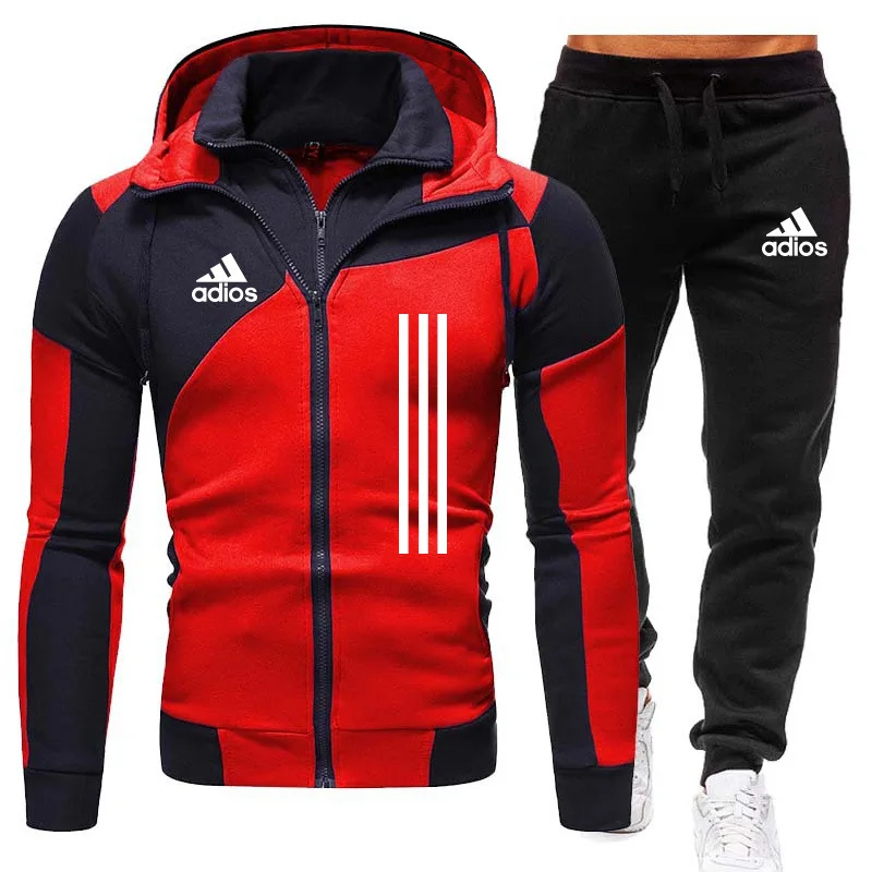 

Men's Autumn Winter Tracksuit Hoodies+Pants Sets Fleece Casual Jacket Sportswear Coats Male Streetswear Coat Oversized Suits