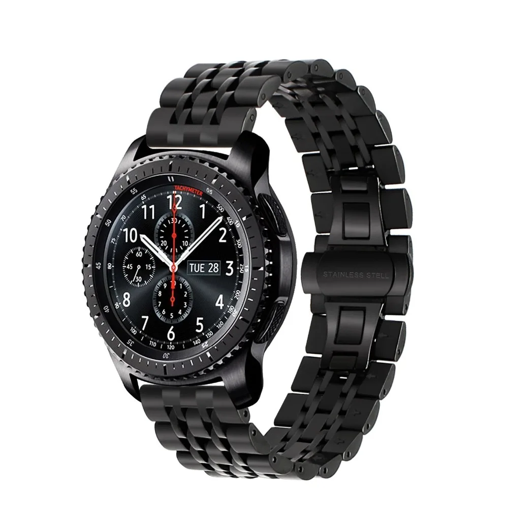 Ремешок из нержавеющей стали gear S3 для samsung Galaxy watch 46 мм/42 мм/active 20 мм 22 мм ремешок для часов huawei gt amazfit bip