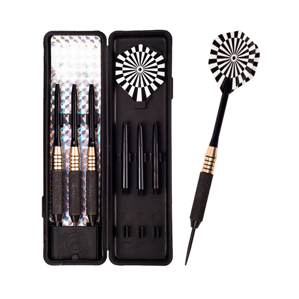 3 шт. 22 г Профессиональный Дартс Черный Стальной Наконечник покрытый черным
