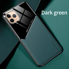 Чехол Atittu для телефона iPhone 12 Pro Max, Роскошный чехол из поликарбоната, кожи, ТПУ, силикона, рамка, встроенный Железный чехол для iPhone 12 Pro Max Mini