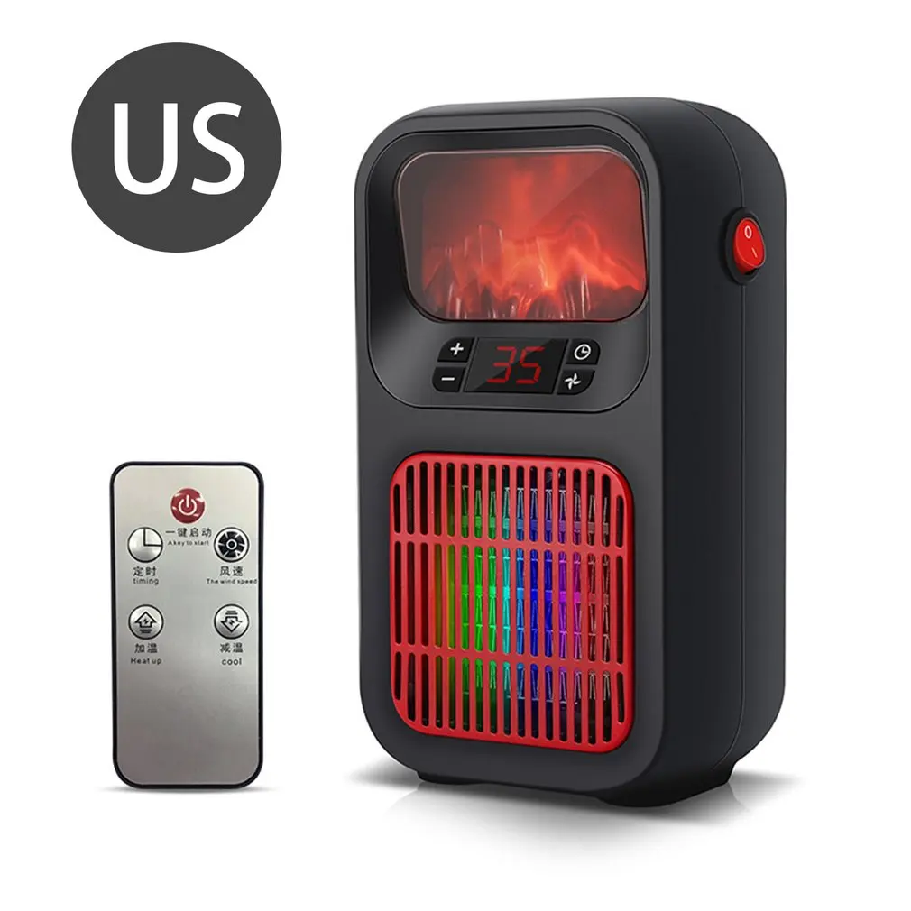 

Mini Portable Electric Space Heater Desktop Heating Warm Air Heater Black for Home Office Radiator Warmer Fan