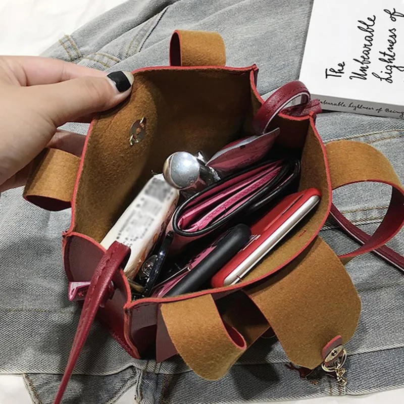 Женская маленькая квадратная сумка из искусственной кожи декор в виде оленя