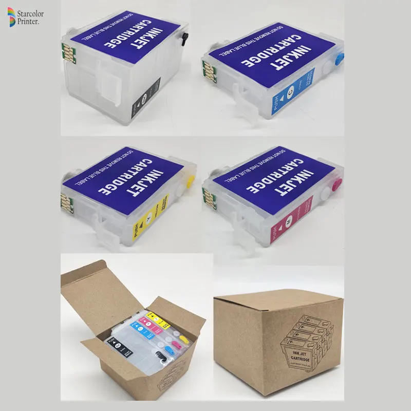 T2711-T2714 пополнения картридж с чипом АРК для Epson рабочей силы WF-7110 WF-7210 WF-7710 WF-7715 WF-7720
