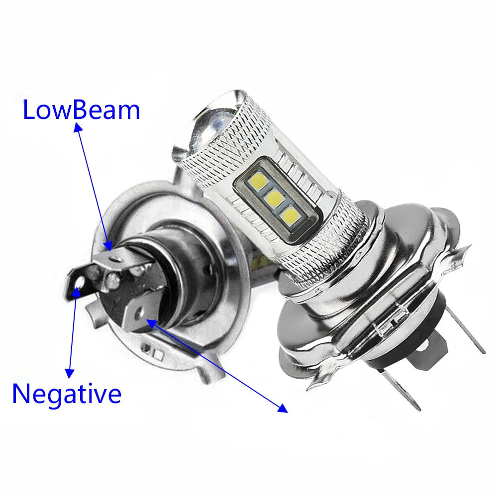 

2pcs/set Car H4 9003 HB2 Fog Driving Lights LED Headlight 80W High/Low Beam DRL 90W White Super Bright Bulbs Universal Parts