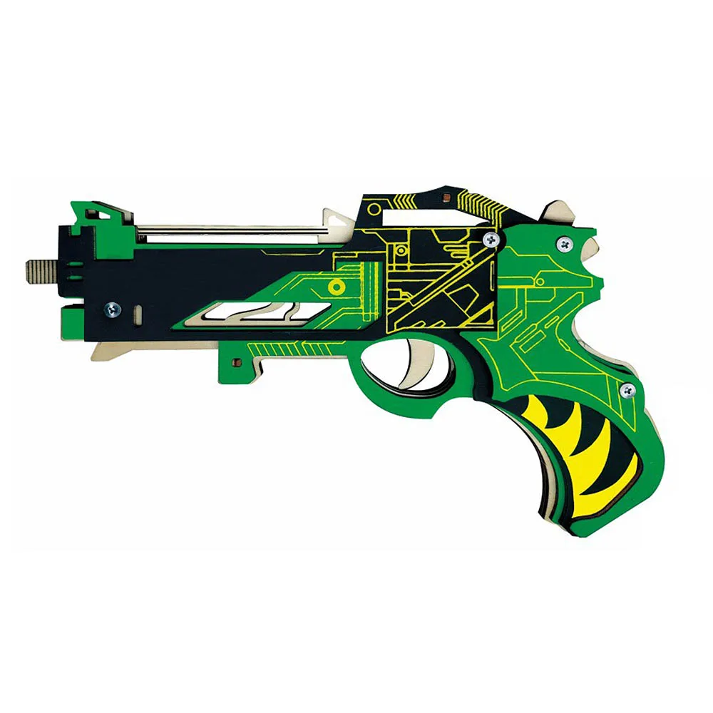 Креативный деревянный пазл зеленого цвета в форме водяного пистолета популярные