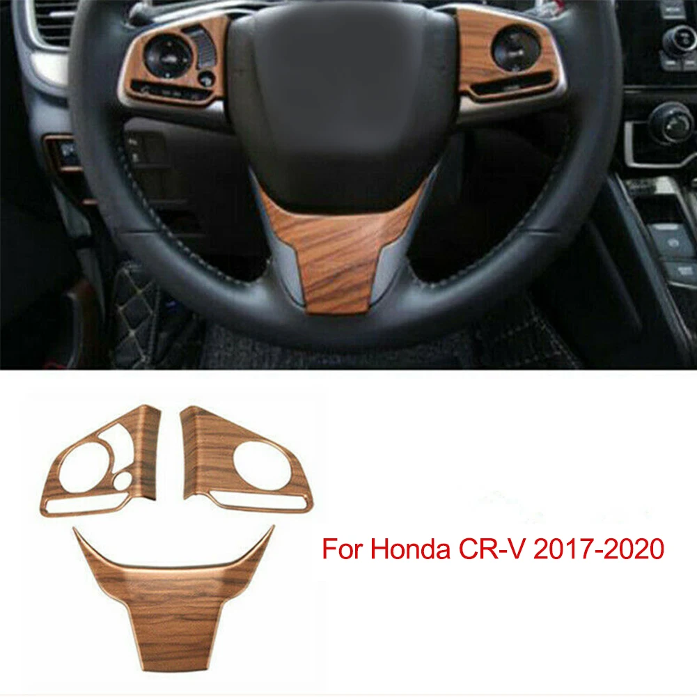 3 шт. отделка для автомобильного руля Honda Декор колес CRV 2017 2020|Рулевые колеса и