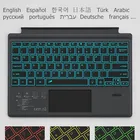 Беспроводная Магнитная клавиатура для Surface Pro3 4 Pro 5 Pro 6 Pro 7 Teclado, 7-цветная клавиатура с подсветкой, чехол для Surface Pro 7