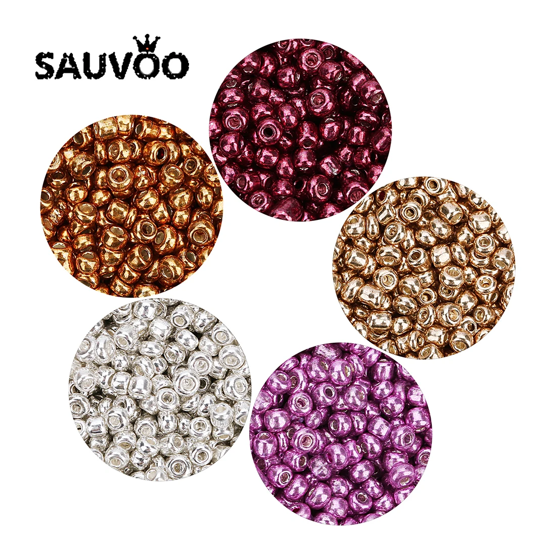 

SAUVOO 2000pcs/lot Delica Miyuki Seedbeads Czech Glass Spacer Beads Cream Color DIY Bracelet Necklace Jewelry Making Accessories
