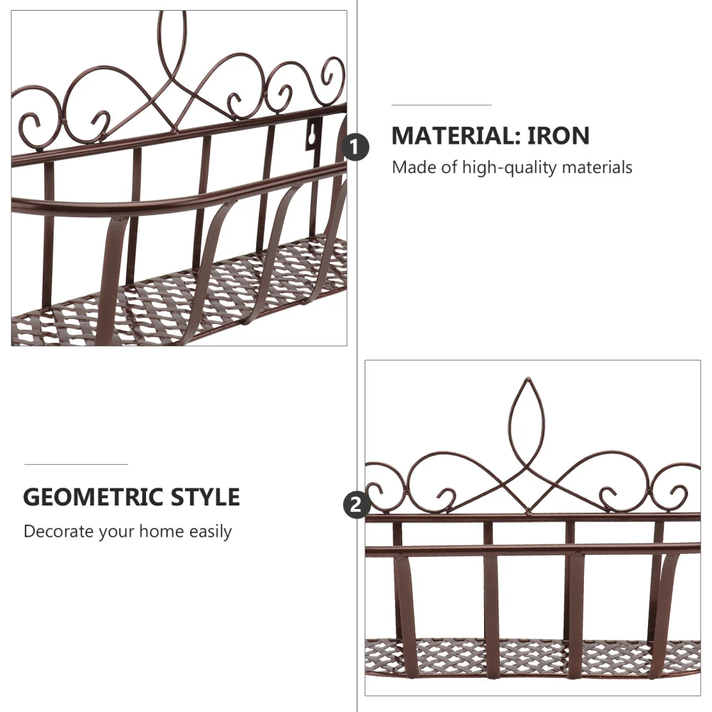 

2pcs Wall Flowerpot Rack Hanging Rack Balcony Flower Rack Iron Art Flower Rack