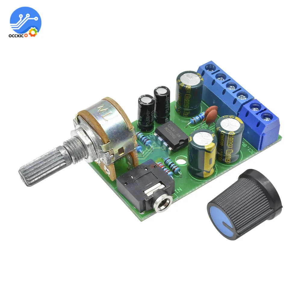 

DC 1.8-12V TDA2822M 2.0 Stereo Audio Amplifier Board Dual Channel AMP AUX Amplifier Board Module For Arduino