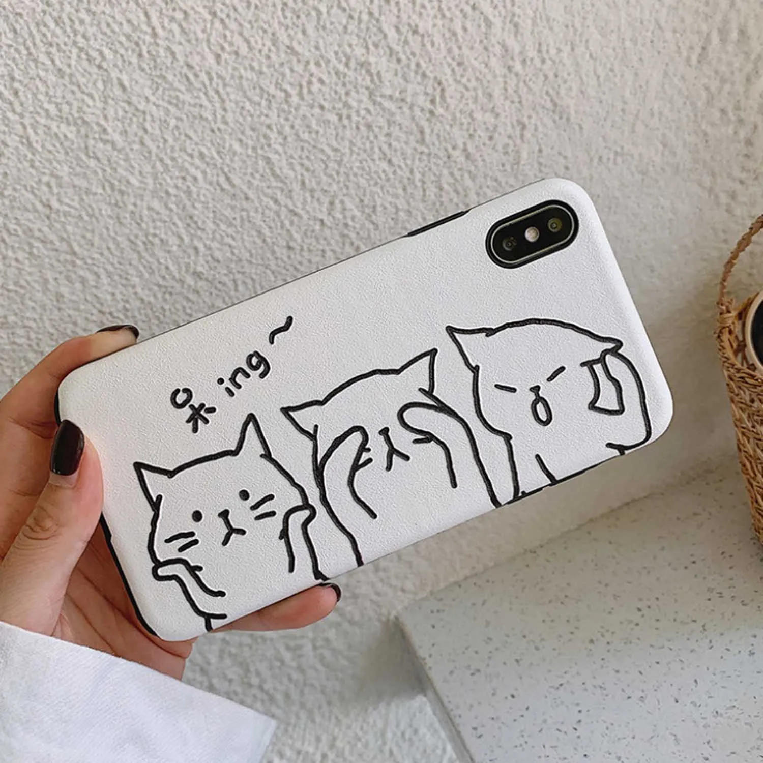 Милый однотонный мультяшный чехол для телефона iphone 6 6S plus 7 8 xr xs max oppo r9 r9s r11 r11s vivo x9s