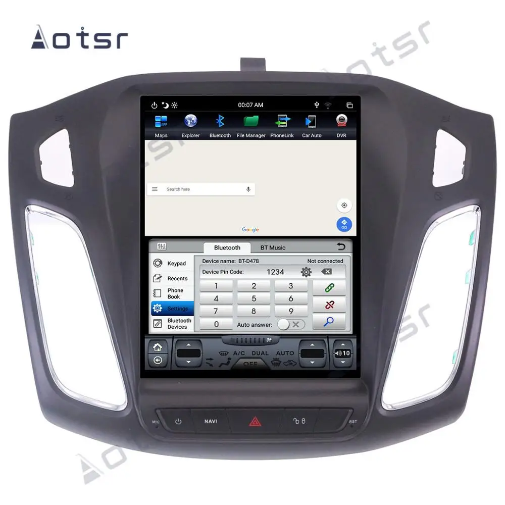 Автомобильный мультимедийный плеер Tesla 10 4 дюйма Android для Ford Focus 2013-2017