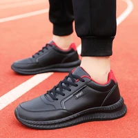 fashion men sneakers leather casual shoes lace up mens trainers lightweight vulcanize shoes walking sneakers zapatillas hombre