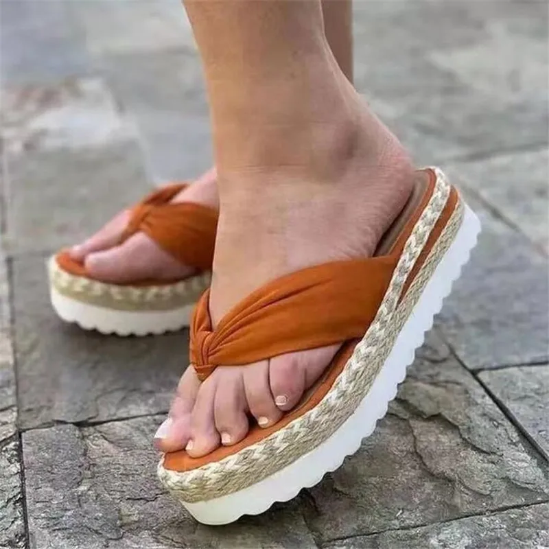 

Large size bottom womens slides 2021 summer new women's sandals fashion platform slippers women shoes comfortable casual slipper