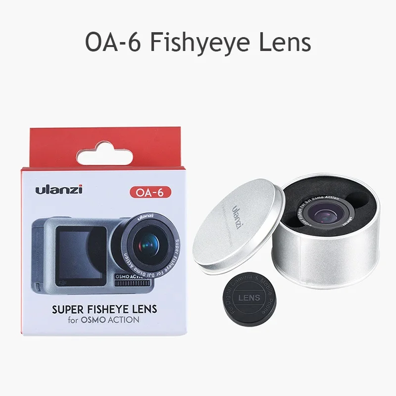 Ulanzi OA-5 15X макро объектив OA-6 Рыбий глаз объектив HD 4K Оптическое стекло фотообъективы для DJI Osmo аксессуары для экшн-камеры - Цвет: OA-6