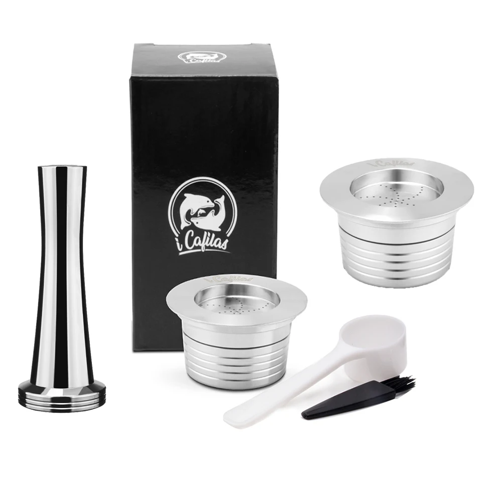 Многоразовая кофейная Капсульная чашка для Lavazza Blue LB951 CB-100 из нержавеющей стали многоразового использования - Цвет: 2Cup 1Tamper