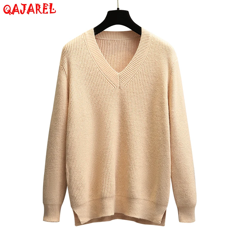 

2022 Elegant Bodycon Casual Coat Sweaters Autumn Winter Knitted Cotton Warm Solid Pullovers Women New Korean Vintage Top Sweater