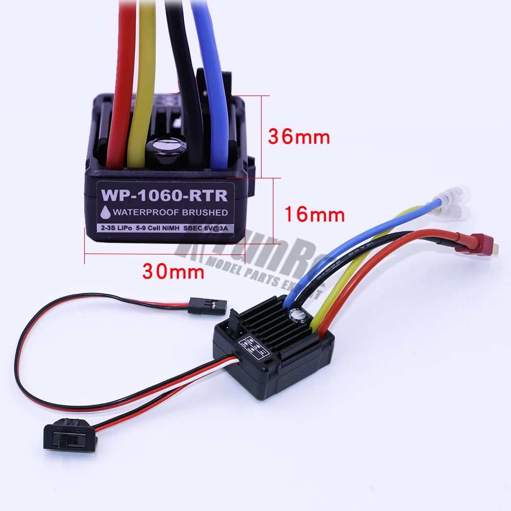 Радиоуправляемая машина водонепроницаемая 2S-3S 60A с щеткой ESC для 1/10 Tamiya Traxxas Redcat HSP