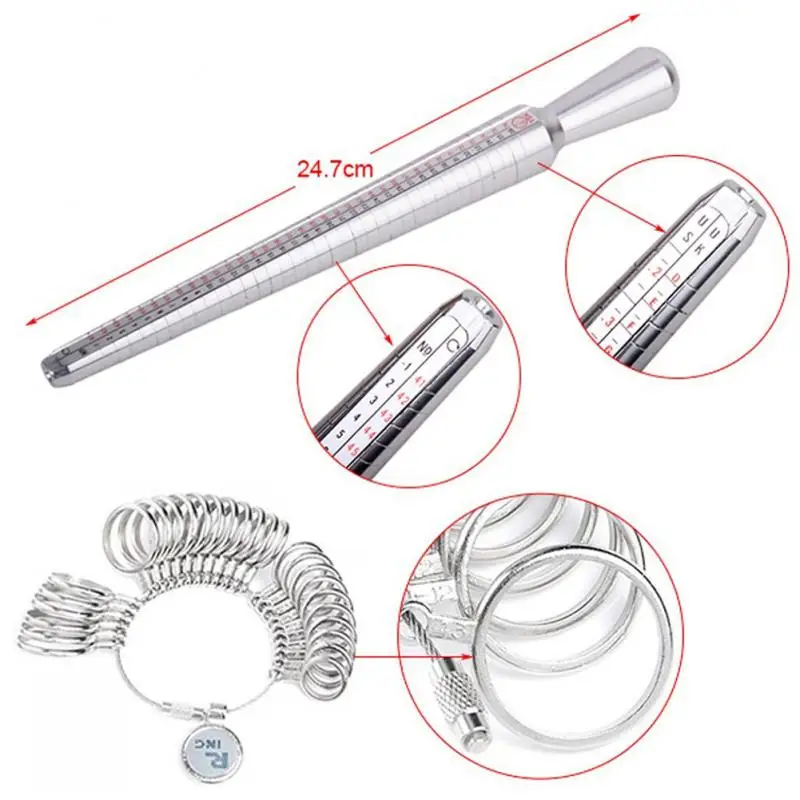 

Jewellery Tools Ring Size Mandrel Stick Finger Gauge Ring Sizer Measuring Jewelry Tool Set Ring Size Fashion Jewellery Tools