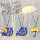 Ожерелье Как я встретил вашу маму, подвеска с желтым зонтиком, синим французским гудком, подарок для фанатов, женское колье