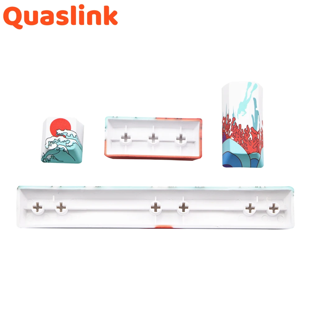 5 шт./компл. PBT пятисторонняя красящая подставка клавиатура космическая балка 6.25U