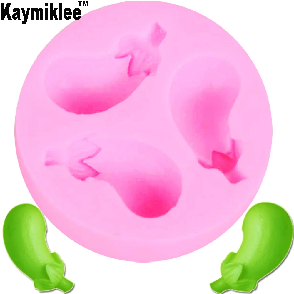 Kaymiklee M051 фантастика 2015 новинка 3D баклажаны помадки силикон сахар Рукоделие
