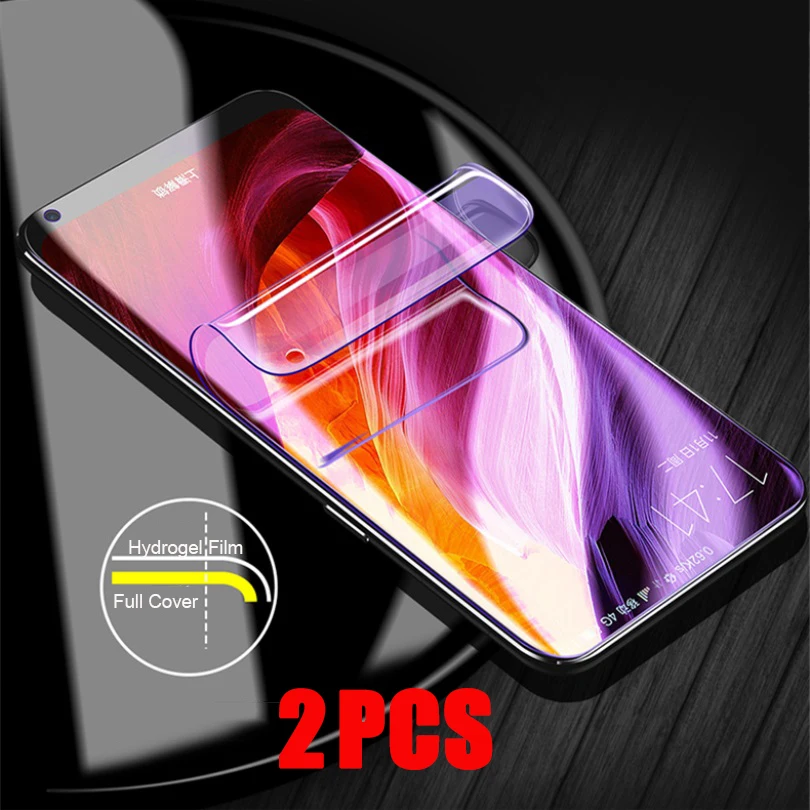 2 шт. Гидрогелевая пленка для Xiaomi Redmi Note 9 8 7 K30 K20 Pro 9S Защитная экрана Mi 10 9T SE