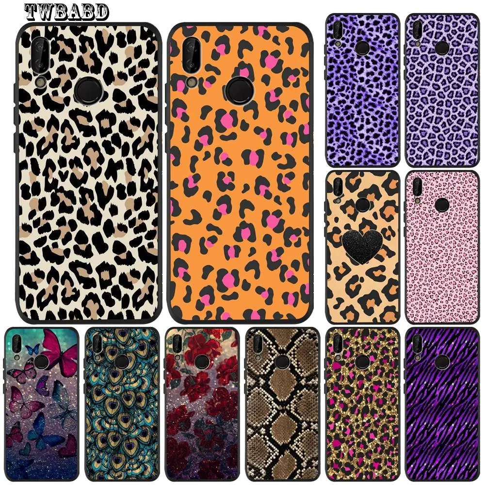 Роскошный чехол с леопардовым принтом для huawei P30 Lite P20 Pro P8Lite P9Lite 2017 P Smart P10 Etui