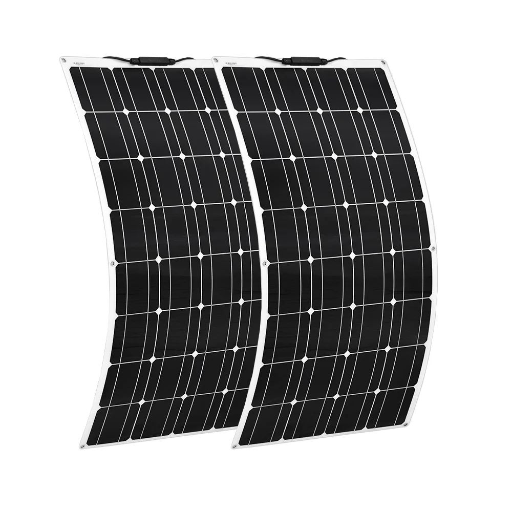 2pcs PET solar panel Boguang портативная солнечная панель гибкая 100 Вт 12 В пластина 200 Вт 24 в ПЭТ или ETFE монокристаллическая эффективность PV 12 в 100 Вт Китай - Цвет: 2pcs PET solar panel