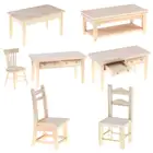 Миниатюрная мебель для кукольного домика, стул, миниатюрный стул для гостиной, ролевые игры для детей, развивающие игрушки, 1 комплект