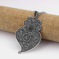 1pcsantique silver large filigree round circle charms pendants for jewellery making accessories