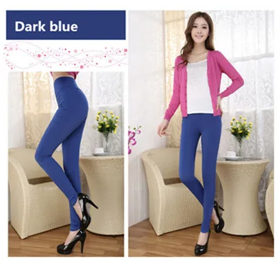dark blue S-6XL плюс размер женские Леггинсы эластичные брюки-карандаш черные леггинсы женские леггинсы Mujer Leginsy Damskie Leeging Femme - Цвет: dark blue