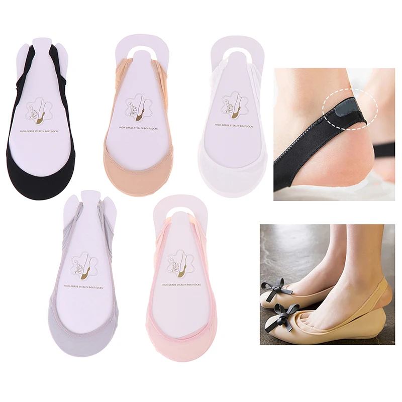 

Носки-невидимки женские летние силиконовые Нескользящие, тонкие полуподтяжки из вискозы, обувь на высоком каблуке, 1 пара