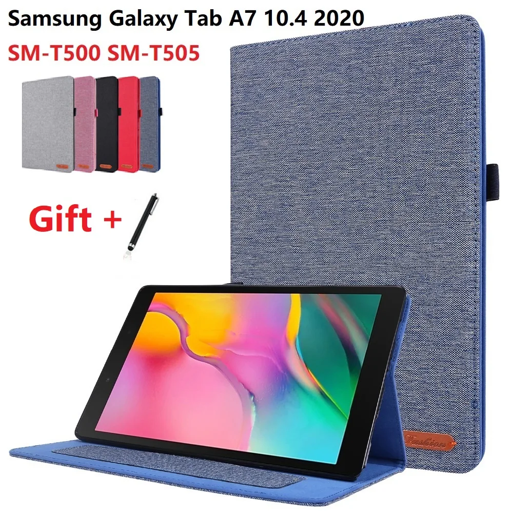 

Смарт-чехол для планшета Samsung Galaxy Tab A7 10,4 SM-T500/T505/T507 Wake up/ Sleep (Пробуждение/спящий режим) Флип раскладной стенд для T500 T505 принципиально + ручка