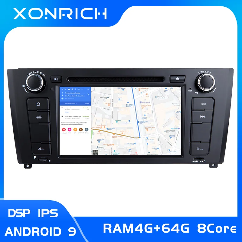 Автомагнитола IPS DSP 1 Din Android 9 0 DVD плеер GPS для BMW серии E88 E87 E82 E81 I20 навигация