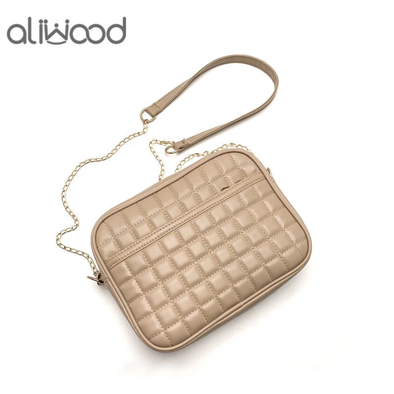 aliwood New Designer Women Bags Diamond Chain Crossbody Bags MIni Flap PU Leather Females Shoulder Messenger Bag Handbags Bolsas