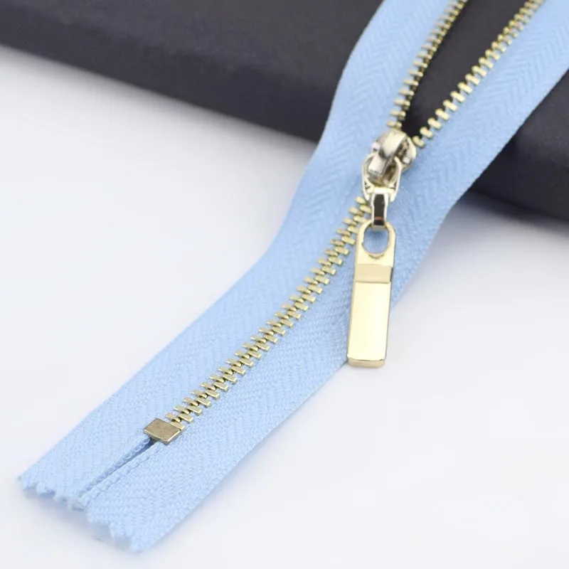 blue gold 3 шт. Meetee 3#20 см металлическая молния Медь зуб Closeend застежка-молния одежда джинсы карман на молнии сумки кошелек Ремонтный комплект аксессуары - Цвет: blue gold